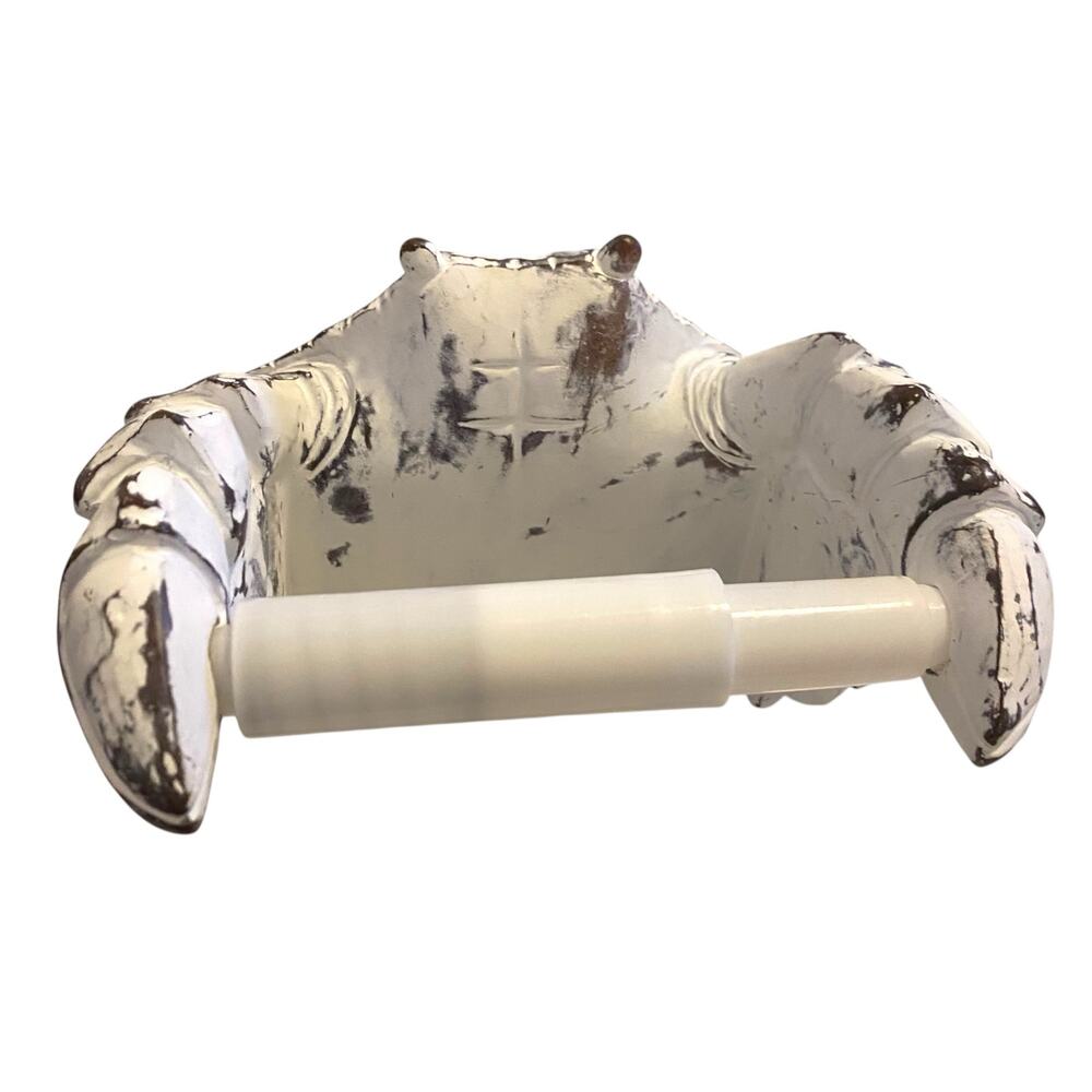 Crab Wall Mount Toilet Paper Roll Holder - Unique Decorative Rustic Nautical - Picture 4 of 13